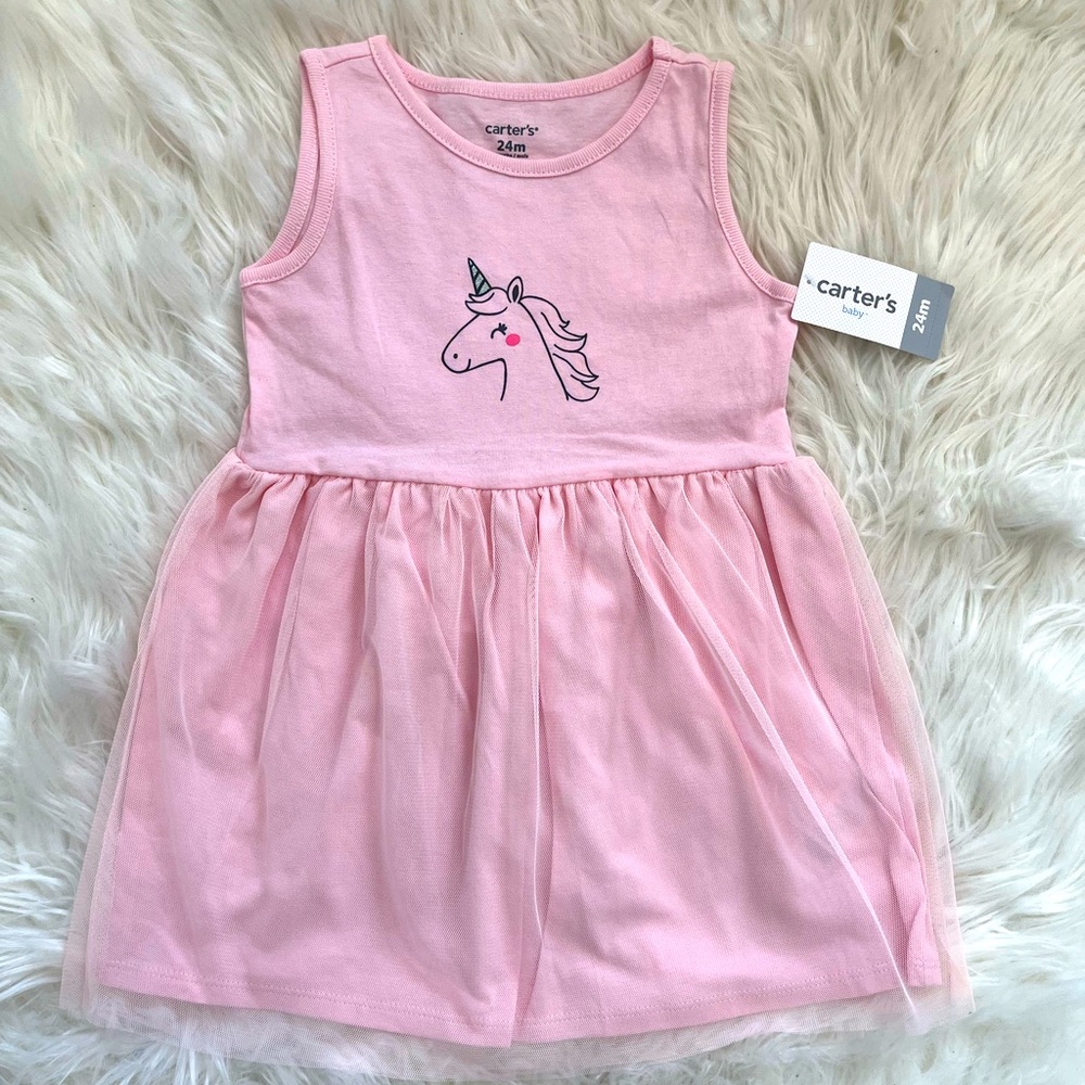 Brand new unicorn dress with tulle detail on skirt from Carters